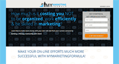 Desktop Screenshot of mymarketingformula.com